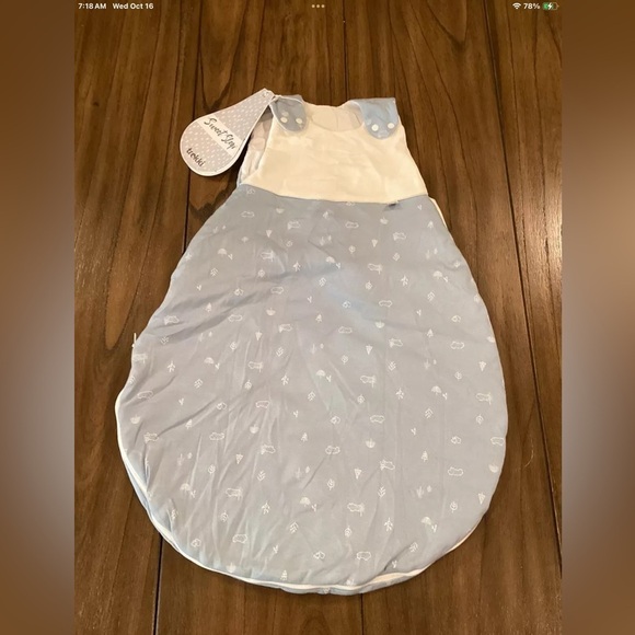 5 Trekki Baby Sleep Sack Bag 2.5 TOG Blue Forest Cotton Sleep Bag Nwt 0-6 Months - Picture 6 of 12